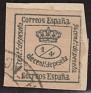 Spain - 1872 - Corona Real - 1/4 C - Brown - Spain, Corona Real, Amadeo I - Edifil 115 - Amadeo I - 0